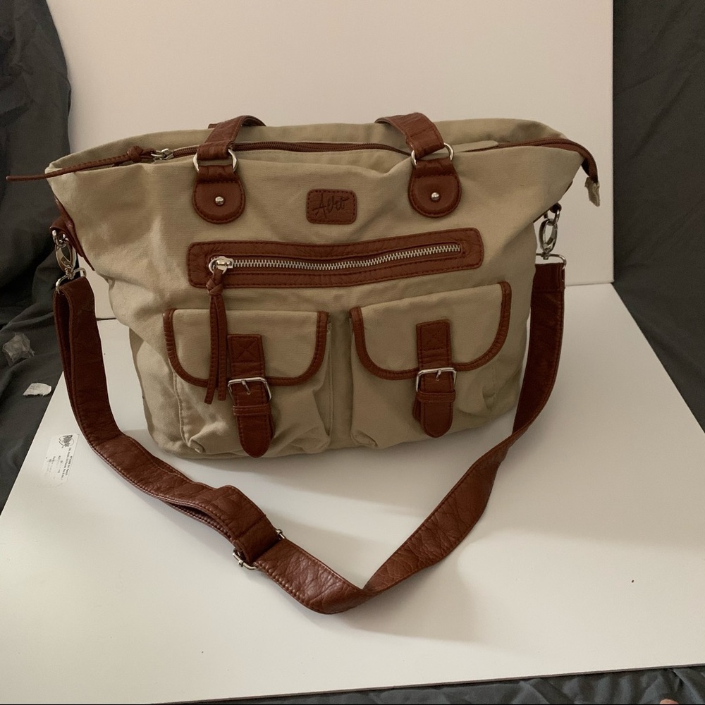 Aeropostale Leather Trim Satchel Bag